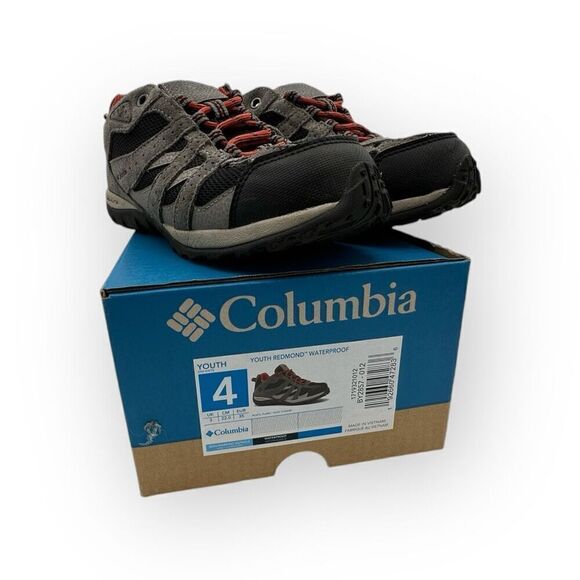 Columbia Youth Redmond Waterproof Shoe Gray Size 4 - Picture 1 of 12